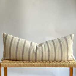 Beige Dot Block Print Mudcloth Hmong Pillow Case - thumbnail 1