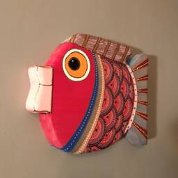 Wood Wall Hanging, Animal Art, Wooden Decoration, Fish, Handmade Fish, Fish Hanging, Animal Art - thumbnail 2