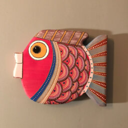 Wood Wall Hanging, Animal Art, Wooden Decoration, Fish, Handmade Fish, Fish Hanging, Animal Art - thumbnail 1