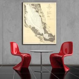 Antique Southern San Francisco Bay Map Print Vintage Wall Art - thumbnail 1