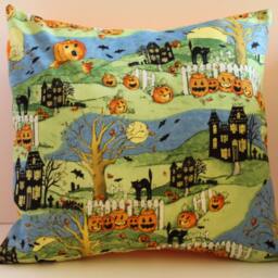 12x12 Halloween Scene Decorative Pillow - thumbnail 2