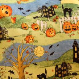 12x12 Halloween Scene Decorative Pillow - thumbnail 3
