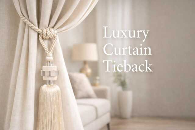 Luxury Tassel Curtain Tiebacks - Large Rope Tie Back With Decorative Modern Drapery Holdback 3 Colors - image 1