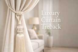 Luxury Tassel Curtain Tiebacks - Large Rope Tie Back With Decorative Modern Drapery Holdback 3 Colors