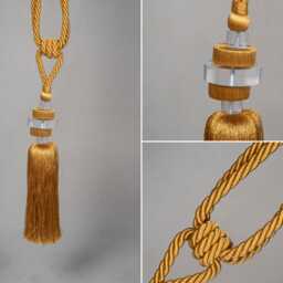 Luxury Tassel Curtain Tiebacks - Large Rope Tie Back With Decorative Modern Drapery Holdback 3 Colors - thumbnail 3