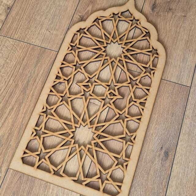 Laser-Cut Mandala Tented Arch Mdf Wall Art Sculpture, 2x4 Ft 008 - image 1