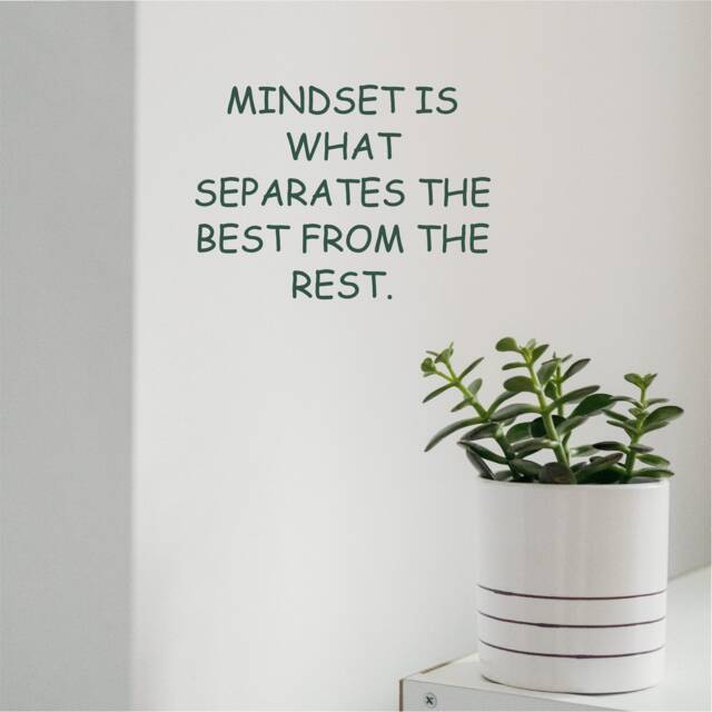 Mindset Is What Separates The Best From Rest, Inspirational, Motivational, Office, School, Home Wall Art, Transfer, 5 Size's 36 Colours - image 1