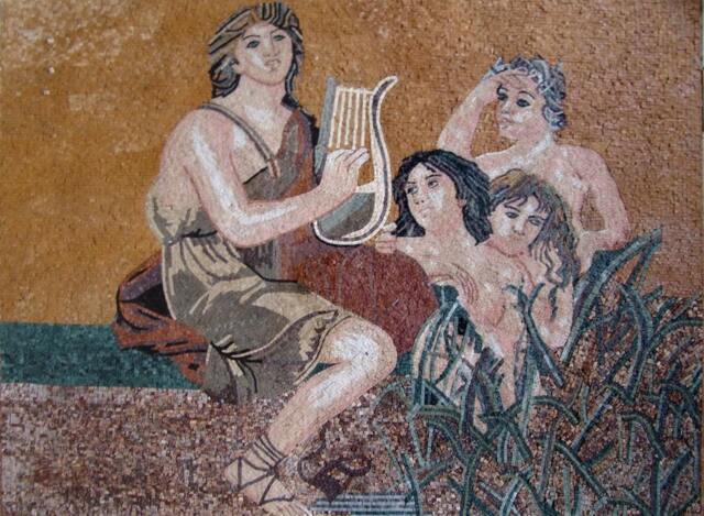 Apollon Stone Mosaic Olympian God Of Prophecy