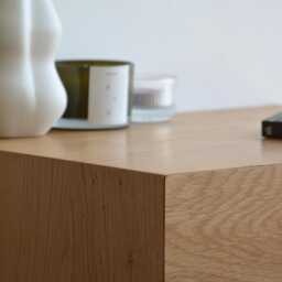 Minimalist Floating Nightstand With Drawer Made Of Oak - Various Sizes Single Or Double - thumbnail 3