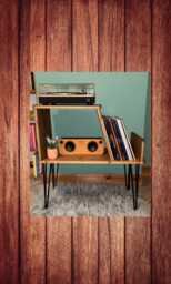 Record Player Stand Handcrafted Turntable Cabinet With Vinyl Storage, Holder & Lp Storage Unit Customised Sizes/Colours