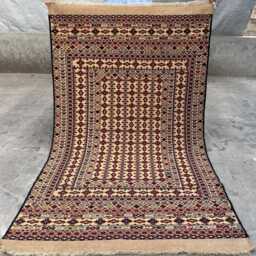 3'11x6'6 Ft Afghan Wool Kilim Rug - Vintage-Style Flatweave in Brown Tones With Tribal Stripes For Beautiful Boho Living Spaces - thumbnail 3