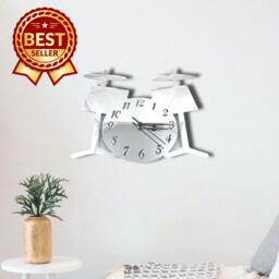 Drumkit Acrylic Clock - Many Colours Available - Bespoke Shapes & Sizes Made - thumbnail 1