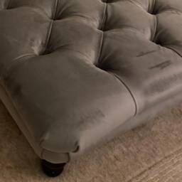 76 cm X Square Deep Buttoned Oxford Footstool, Coffee Table, in Luxurious Velvet Type Fabric. UK Delievry Only - thumbnail 3