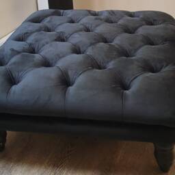 76 cm X Square Deep Buttoned Oxford Footstool, Coffee Table, in Luxurious Velvet Type Fabric. UK Delievry Only - thumbnail 2