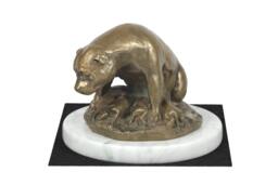 American Staffordshire Terrier Mama, Dog White Marble Base Statue, Limited Edition, Artdog