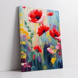 Beautiful Flowers Modern Floral Abstract Oil Painting Style Wall Art Framed Canvas Poster Print Home Kitchen Living Room Decor Gifts - thumbnail 2