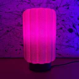Carla Adaptive Lampshade, Modern Ripple Mesh Solid Contemporary 3D Printed Lighting - thumbnail 4