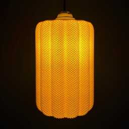 Carla Adaptive Lampshade, Modern Ripple Mesh Solid Contemporary 3D Printed Lighting - thumbnail 2
