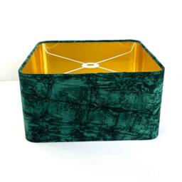 New Luxury Premium Quality Round Square Green Crushed Velvet Lamp & Pendant Shade -Green - thumbnail 2