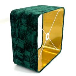 New Luxury Premium Quality Round Square Green Crushed Velvet Lamp & Pendant Shade -Green - thumbnail 3
