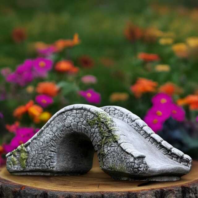Stone Bridge Sculpture Outdoor Figurine Concrete Decoration Handmade Ornament Front Door Statue Bridge Lover Gift - image 1