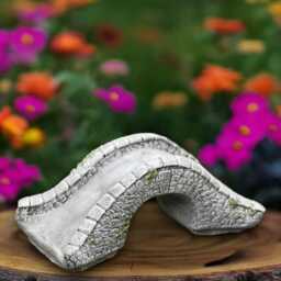 Stone Bridge Sculpture Outdoor Figurine Concrete Decoration Handmade Ornament Front Door Statue Bridge Lover Gift - thumbnail 4