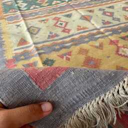 5x9 Handmade Afghan Wool Kilim - Flatwoven Tribal & Boho Pattern Authentic Oriental Area Rug For Living Room, Bedroom Or Entryway Decor - thumbnail 4