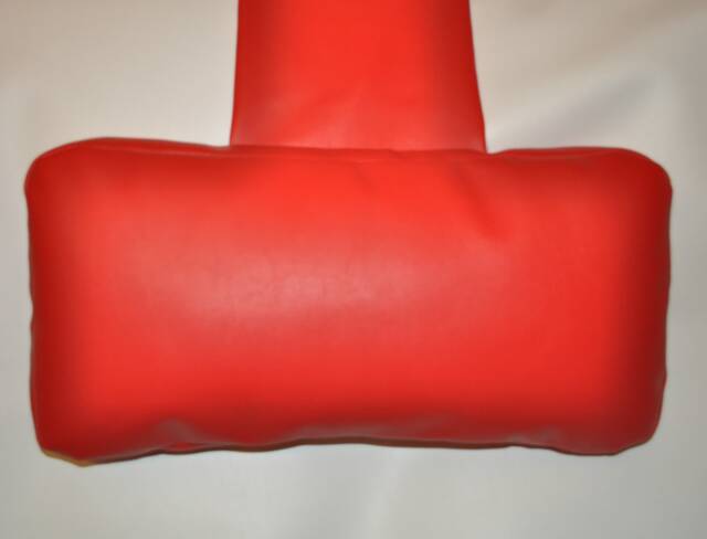 Red Faux Leather Hanging Armchair Sofa Headrest Bolster Cushion With Inner Pad - image 1