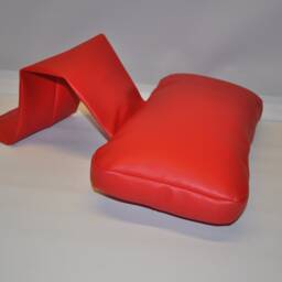 Red Faux Leather Hanging Armchair Sofa Headrest Bolster Cushion With Inner Pad - thumbnail 3