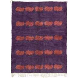 Purple & Terracotta Moroccan Rug, Boho Chic Area Plum Berber Carpet, Living Room Bedroom Decor, Bohemian Rug - thumbnail 2