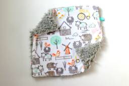 Dream Lovie. Security Blanket. Personalized Lovey. Faux Fur Farm Life. Mini Baby Minky Shower Gift - thumbnail 1