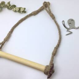 Seashell Toilet Paper Holder Rustic Beach Bathroom Decor - thumbnail 4