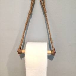 Seashell Toilet Paper Holder Rustic Beach Bathroom Decor - thumbnail 3