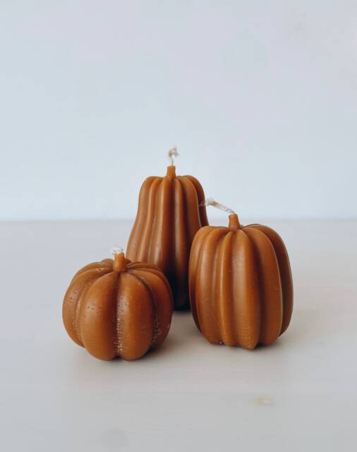 Beeswax Pumpkin Candles, Decor, Halloween Decor, Thanksgiving Pumpkin, Fall Home Autumn Candle - image 1