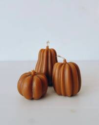 Beeswax Pumpkin Candles, Decor, Halloween Decor, Thanksgiving Pumpkin, Fall Home Autumn Candle - thumbnail 1