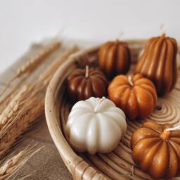 Beeswax Pumpkin Candles, Decor, Halloween Decor, Thanksgiving Pumpkin, Fall Home Autumn Candle - thumbnail 4