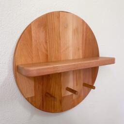 Round Entryway Organizer, Key Holder Shelf, Coat Rack - thumbnail 4