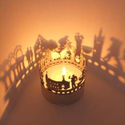 Bad Wimpfen Skyline Shadow Play Candle German Souvenir - thumbnail 2