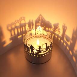 Bad Wimpfen Skyline Shadow Play Candle German Souvenir - thumbnail 3