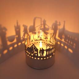 Bad Wimpfen Skyline Shadow Play Candle German Souvenir - thumbnail 1