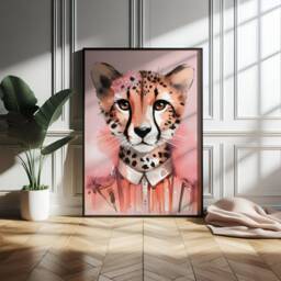 Colourful Hipster Animal Prints - Set Of 3 Posters - Maximalist Wall Art Funky Animals Artwork Style Portrait Decor Quirky Fashion - thumbnail 3