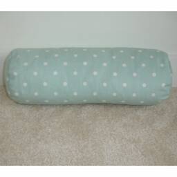 Bolster Cover Polka Dots Duck Egg Cylinder 16 - thumbnail 3