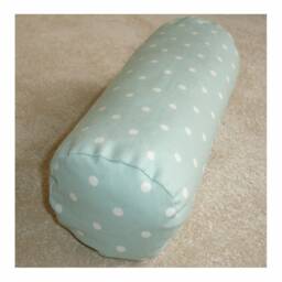 Bolster Cover Polka Dots Duck Egg Cylinder 16 - thumbnail 1