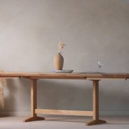 Konk ??? Refectory Table 2.0 [Oak] - With Extensions Bespoke Sizes Available Mid Century Modern Dining, Kitchen & Meeting Banquette - thumbnail 2