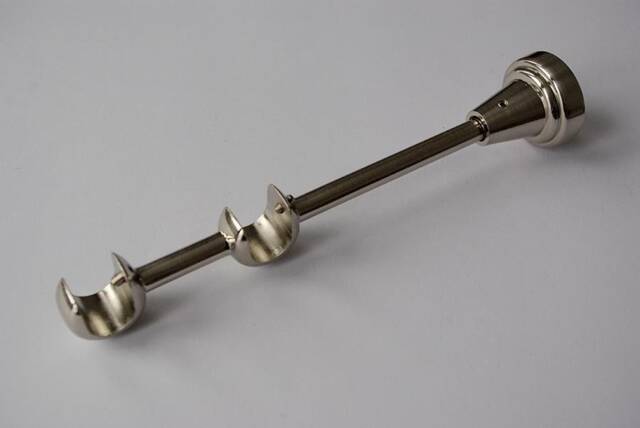 Double Curtain Pole Bracket - Classic Wall Mount in Silver, Gold, Black Or Copper ??16mm - Pack Of 1 - image 1
