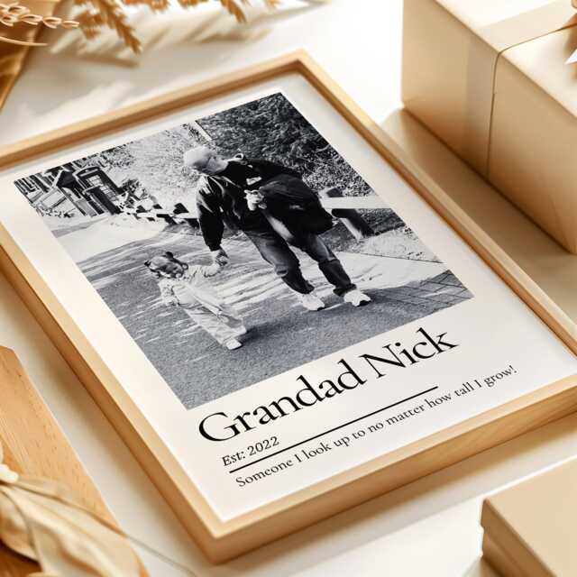 Personalised Grandad Photo Frame Custom Grandpa Gift Picture Print Grandparent Keepsake Wall Art Decor - image 1