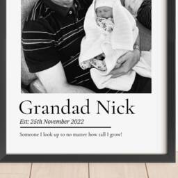 Personalised Grandad Photo Frame Custom Grandpa Gift Picture Print Grandparent Keepsake Wall Art Decor - thumbnail 4
