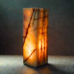 Elegant Onyx Stone Cube Lamp - Unique Ambient Lighting For Modern Home Decor 12Inch - thumbnail 3