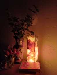 Elegant Onyx Stone Cube Lamp - Unique Ambient Lighting For Modern Home Decor 12Inch - thumbnail 1