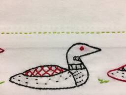 Hand Embroidered Loon Pillow Cases North Woods Decor, Set Of 2 - thumbnail 1
